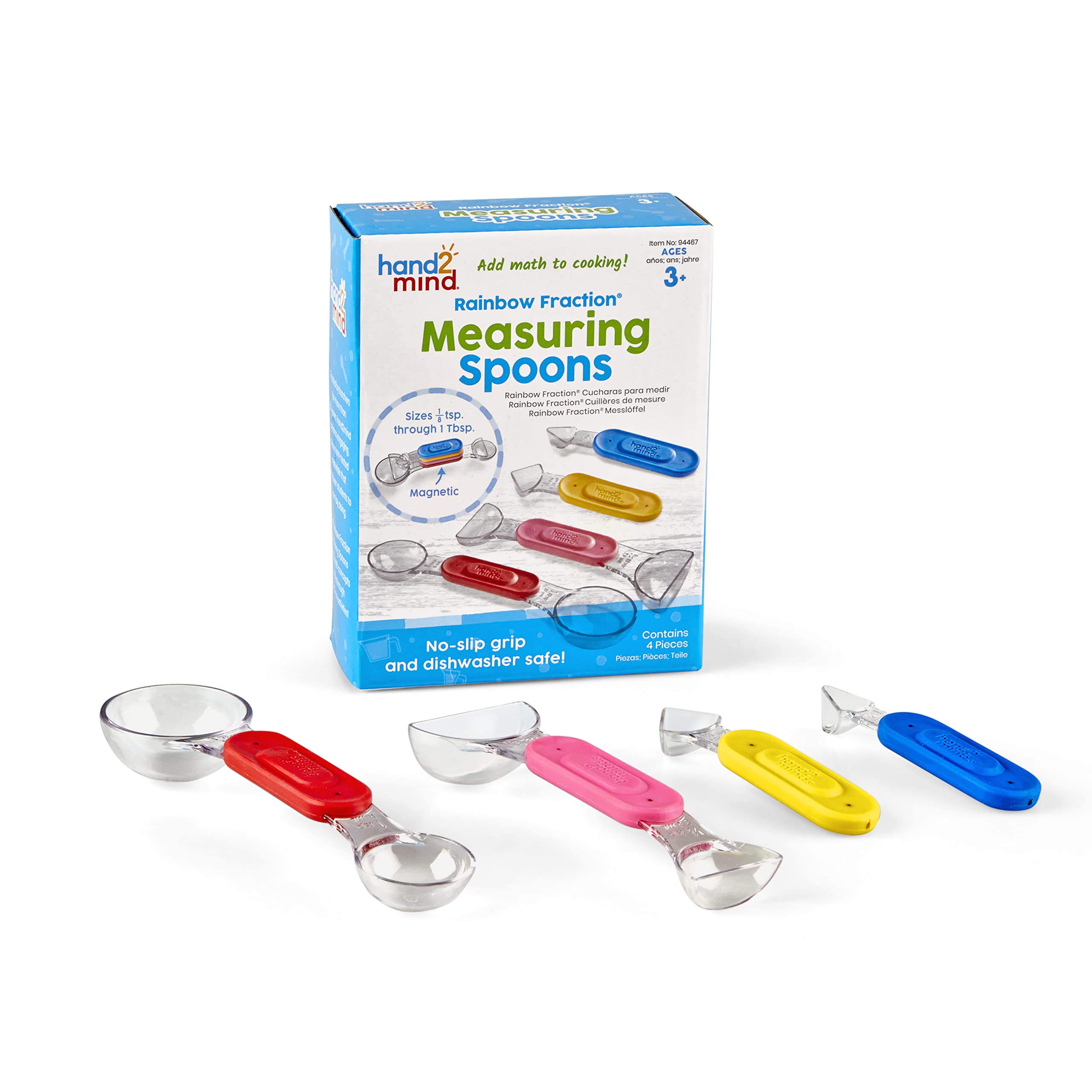 Foto 2 pulgar | Juego De 4 Cucharas Dosificadoras Hand2mind Rainbow Kids - Venta Internacional.