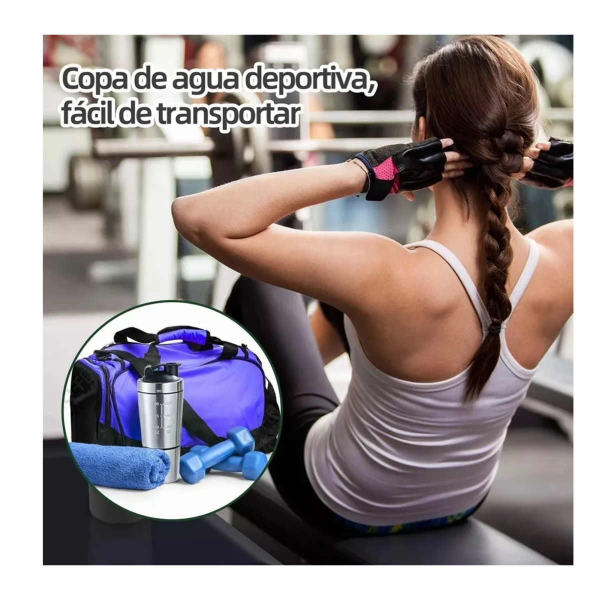 Foto 4 pulgar | Vaso Mezclador Shaker De Gimnasio Eo Safe Imports Esi-8243 Plata