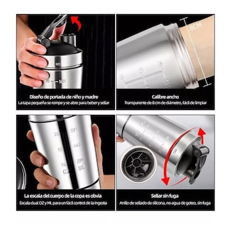 Foto 4 | Vaso Mezclador Shaker De Gimnasio Eo Safe Imports Esi-8243 Plata