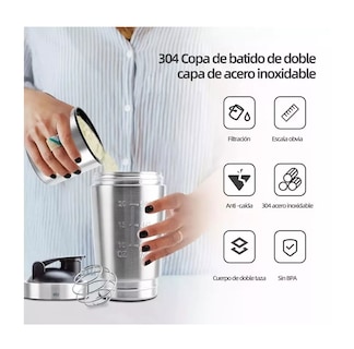 Foto 5 | Vaso Mezclador Shaker De Gimnasio Eo Safe Imports Esi-8243 Plata