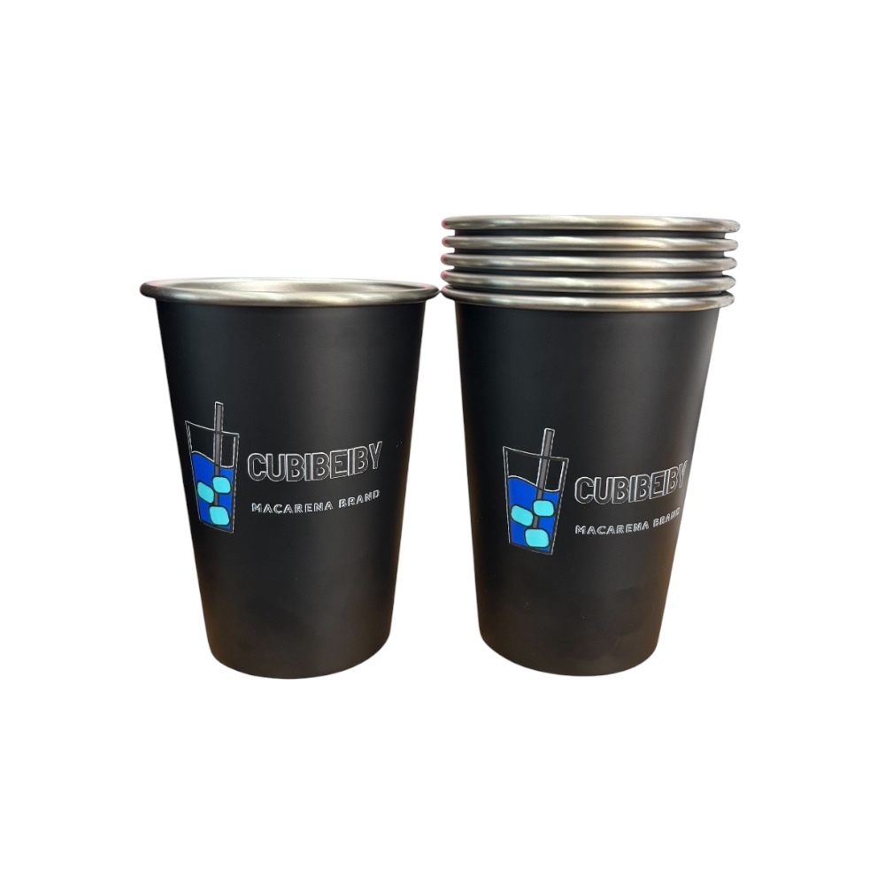 Foto 2 pulgar | Set De 6 Vasos De Acero Inoxidable De 500 Ml