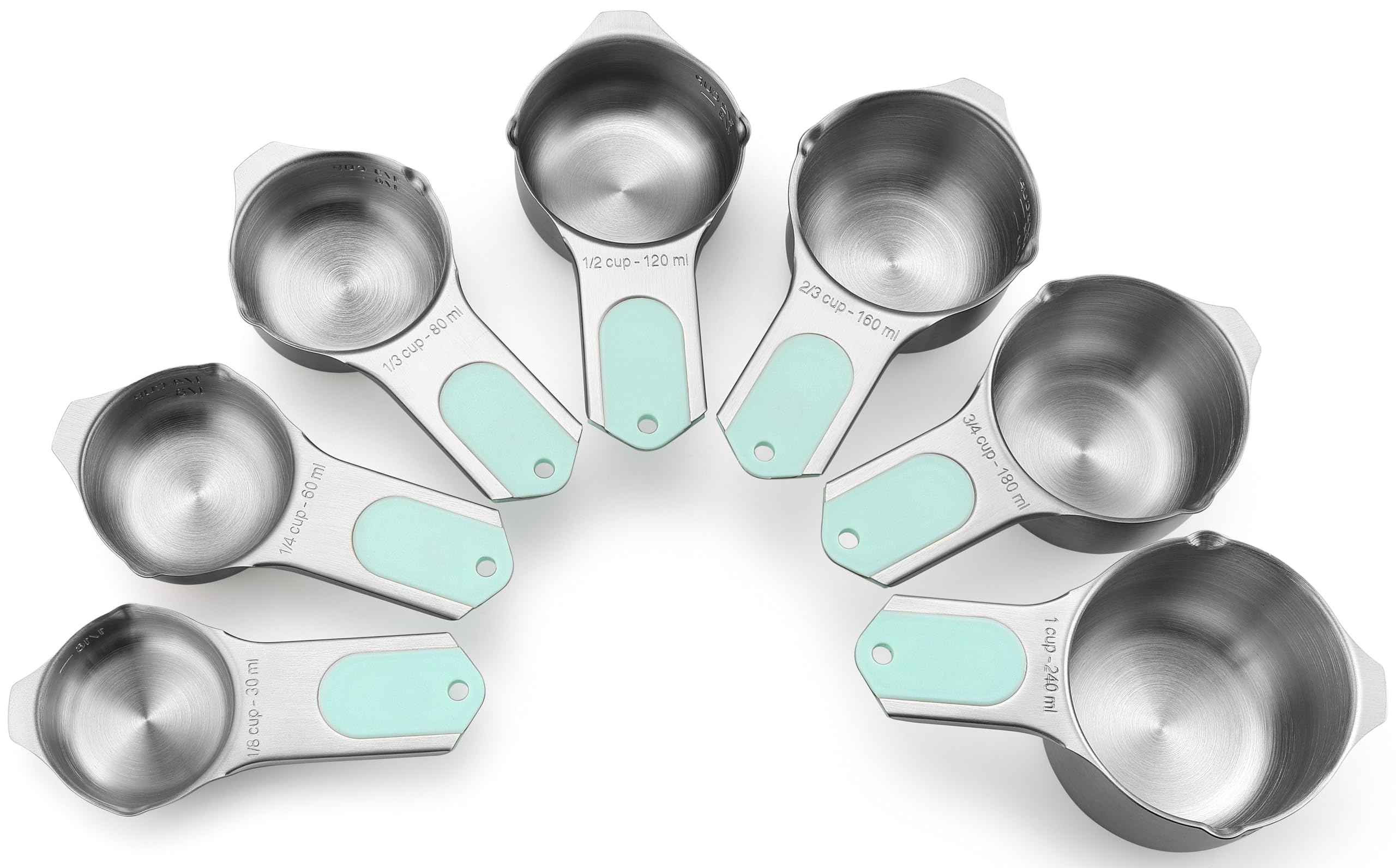 Foto 2 pulgar | Juego De 7 Tazas Medidoras Spring Chef Magnéticas De Acero Inoxidable - Venta Internacional.