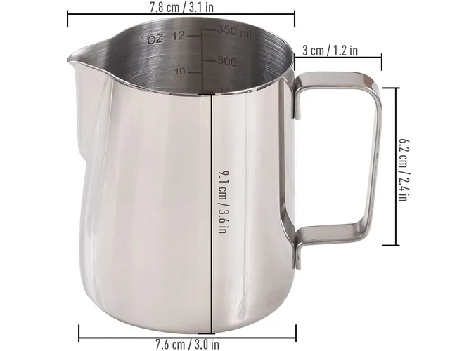 Foto 5 pulgar | Leche Café Latte Nave Taza Jarra Para Espumar Cocina (350ml)
