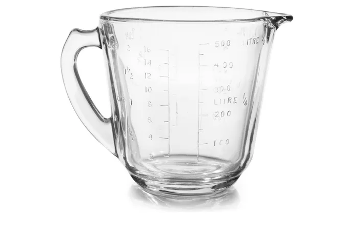 Pro Xtellar Chef Taza Medidora De Vidrio De 500ml Reposteria Jumbo