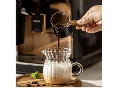 Foto 2 | Taza Xtellar Medidora De Café Barista Cristal Mango De Madera 75 Ml