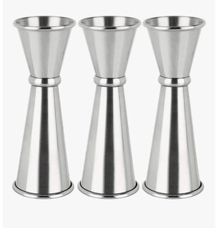 Foto 1 | Medidor Xtellar Doble Dosificador Jigger Bebida 1 Y 2.5 Onzas 3 Pzs Color Acero Inoxidable