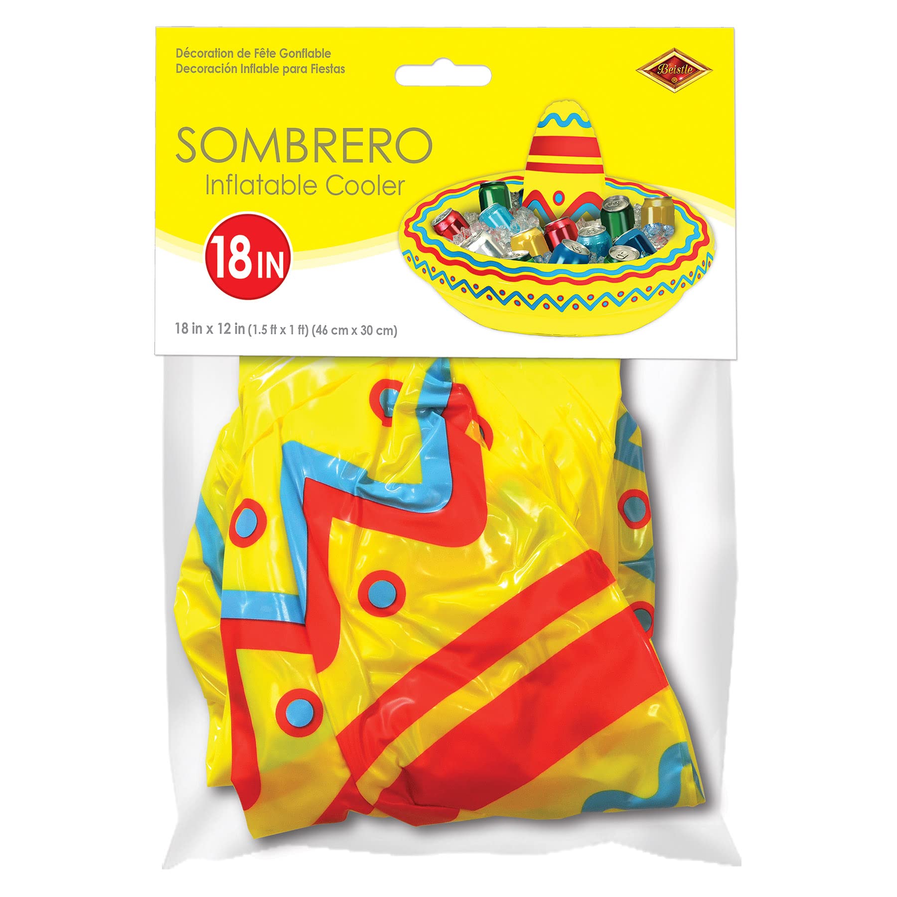Foto 5 pulgar | Sombrero Inflable Beistle, Multicolor, Capacidad De 2,8 Litros - Venta Internacional.