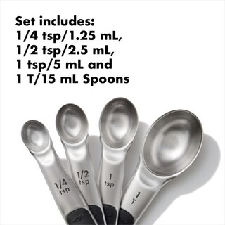 Foto 2 | Cucharas Dosificadoras Oxo Good Grips De Acero Inoxidable, 4 Piezas - Venta Internacional.