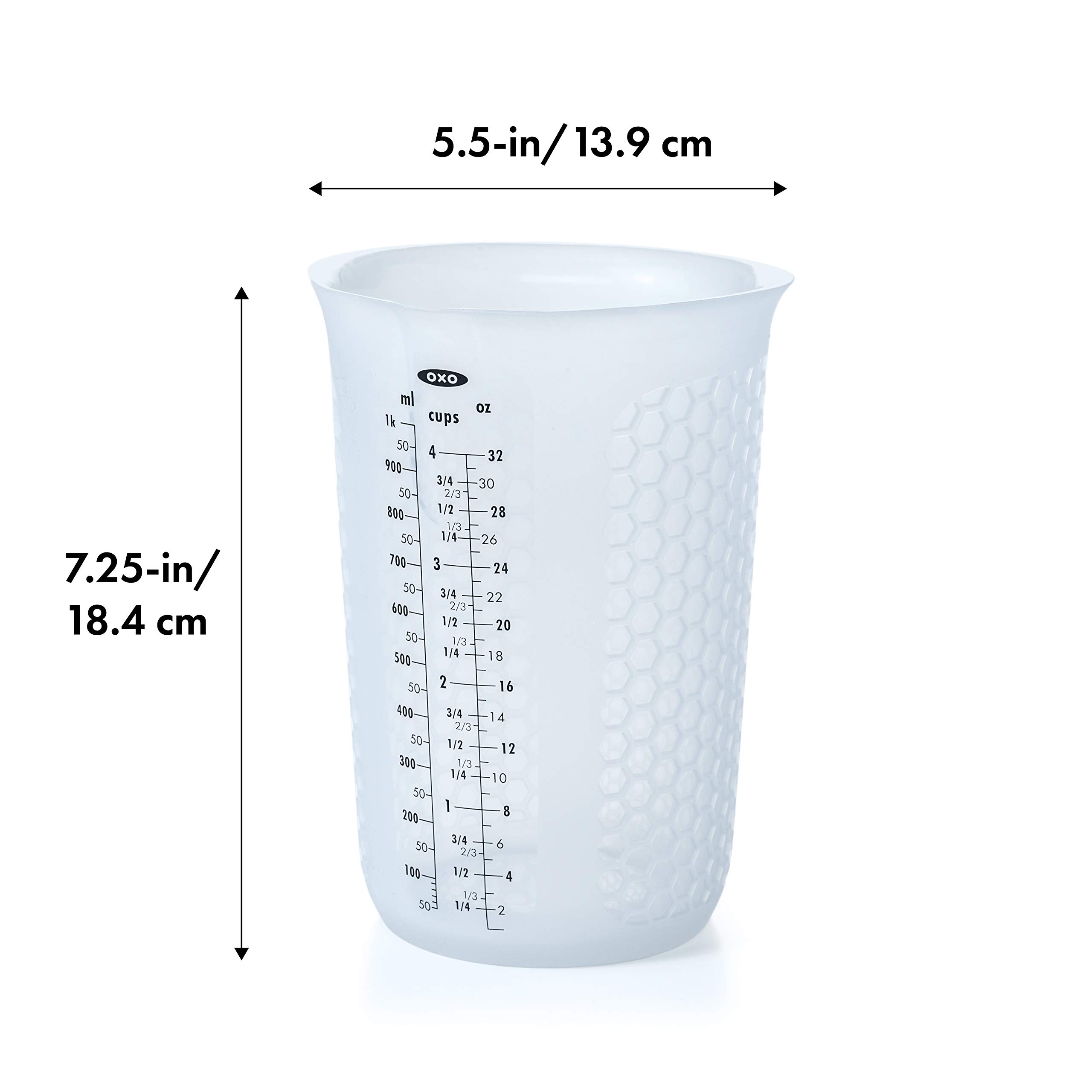 Foto 3 pulgar | Vaso Medidor Oxo Good Grips De Silicona Squeeze & Pour De 1 Litro - Venta Internacional.
