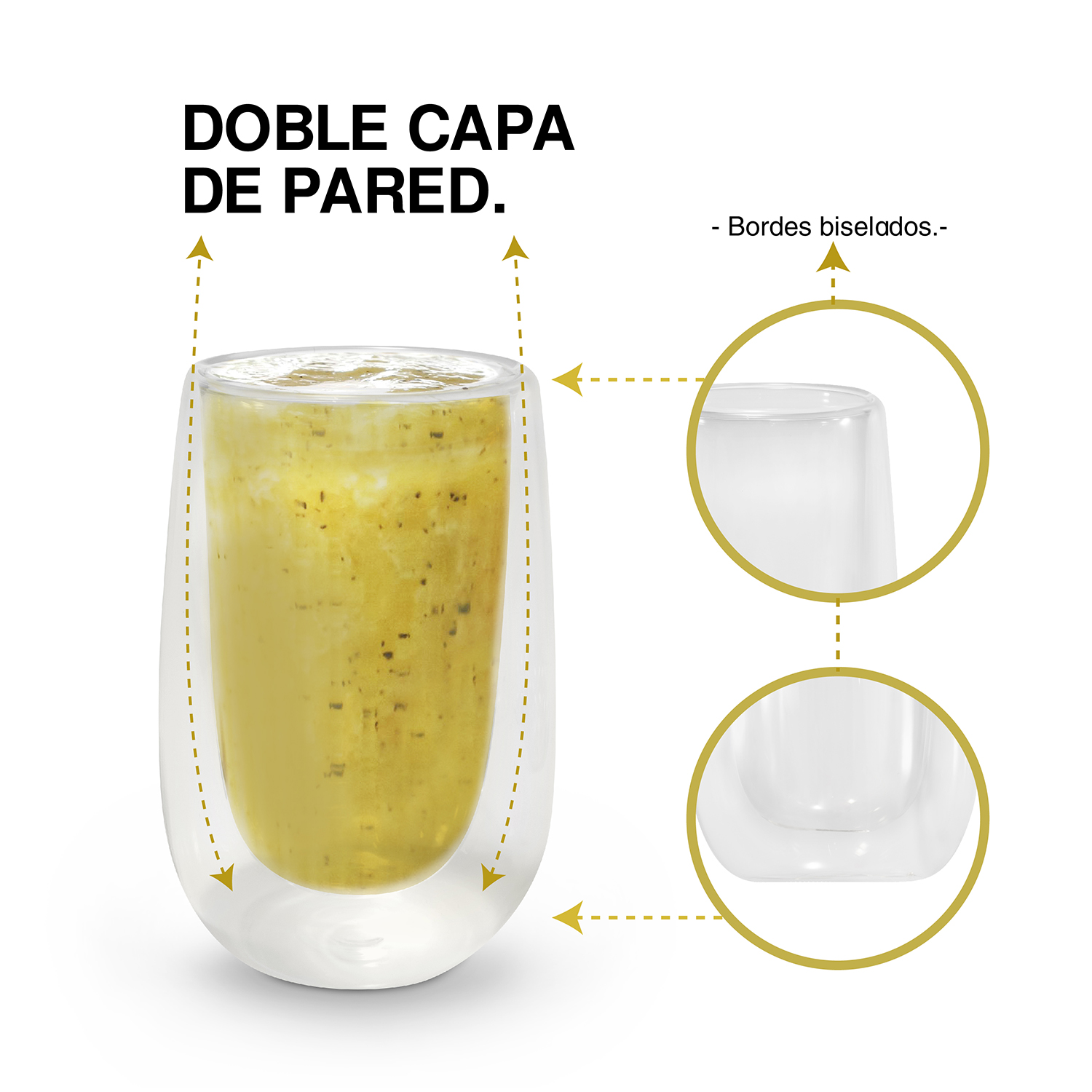 Foto 5 pulgar | Vaso Doble Pared 400 Ml 4 Piezas