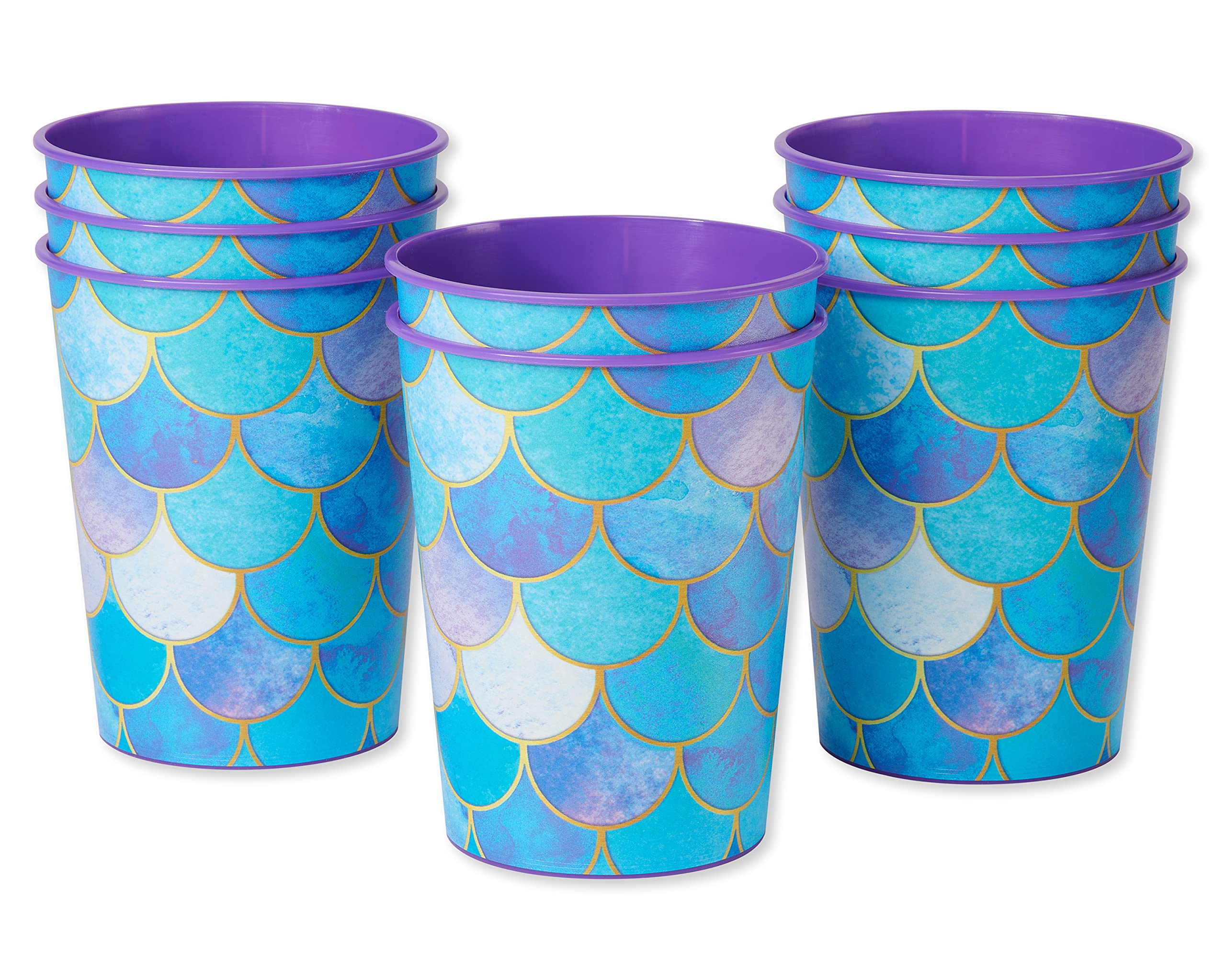 Foto 3 pulgar | Vasos Con Diseño De Sirena American Greetings, 16 Onzas, 8 Unidades, Party Supplies - Venta Internacional.