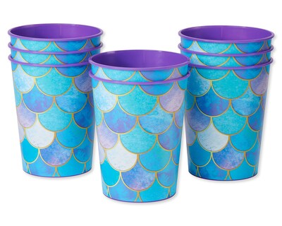 Foto 2 | Vasos Con Diseño De Sirena American Greetings, 16 Onzas, 8 Unidades, Party Supplies - Venta Internacional.