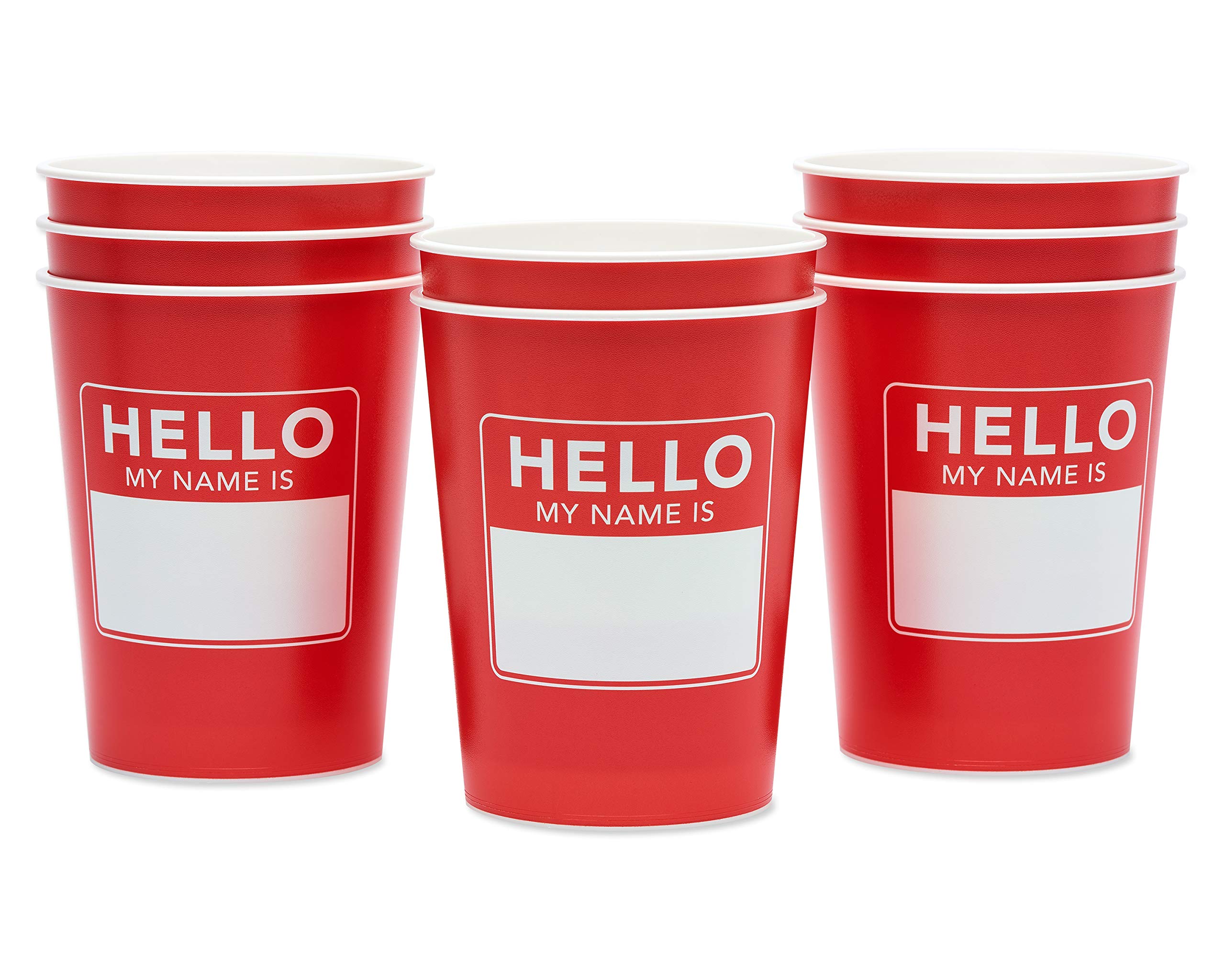 Foto 2 | Vasos Para Fiestas American Greetings Hello My Name Is, 500 Ml, 8 Unidades - Venta Internacional.