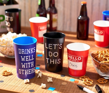 Foto 3 | Vasos Para Fiestas American Greetings Hello My Name Is, 500 Ml, 8 Unidades - Venta Internacional.