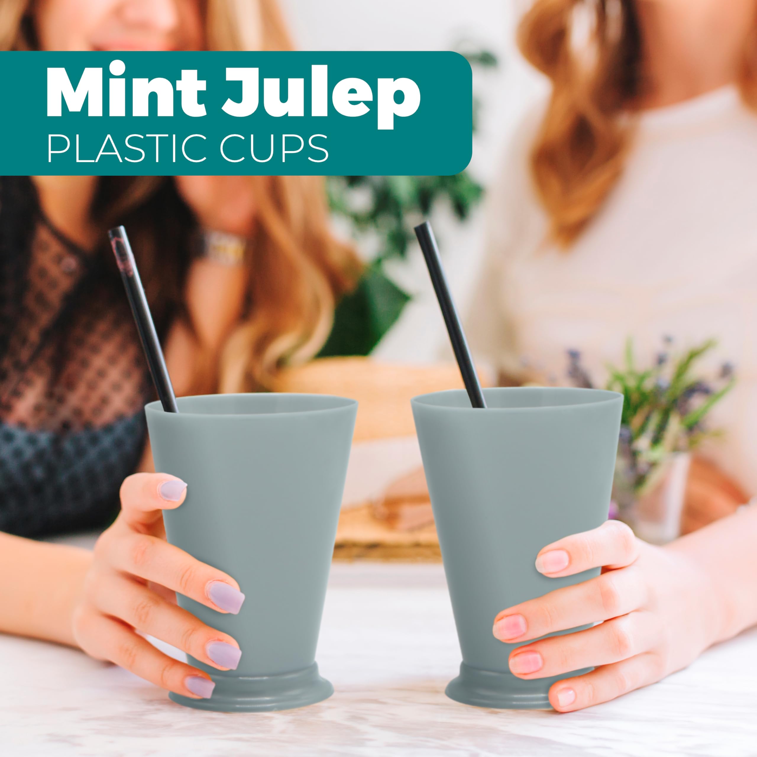 Foto 7 pulgar | Vasos De Plástico Mint Julep De 10 Ml, Paquete De 12 Unidades, Kentucky Party Derby - Venta Internacional.
