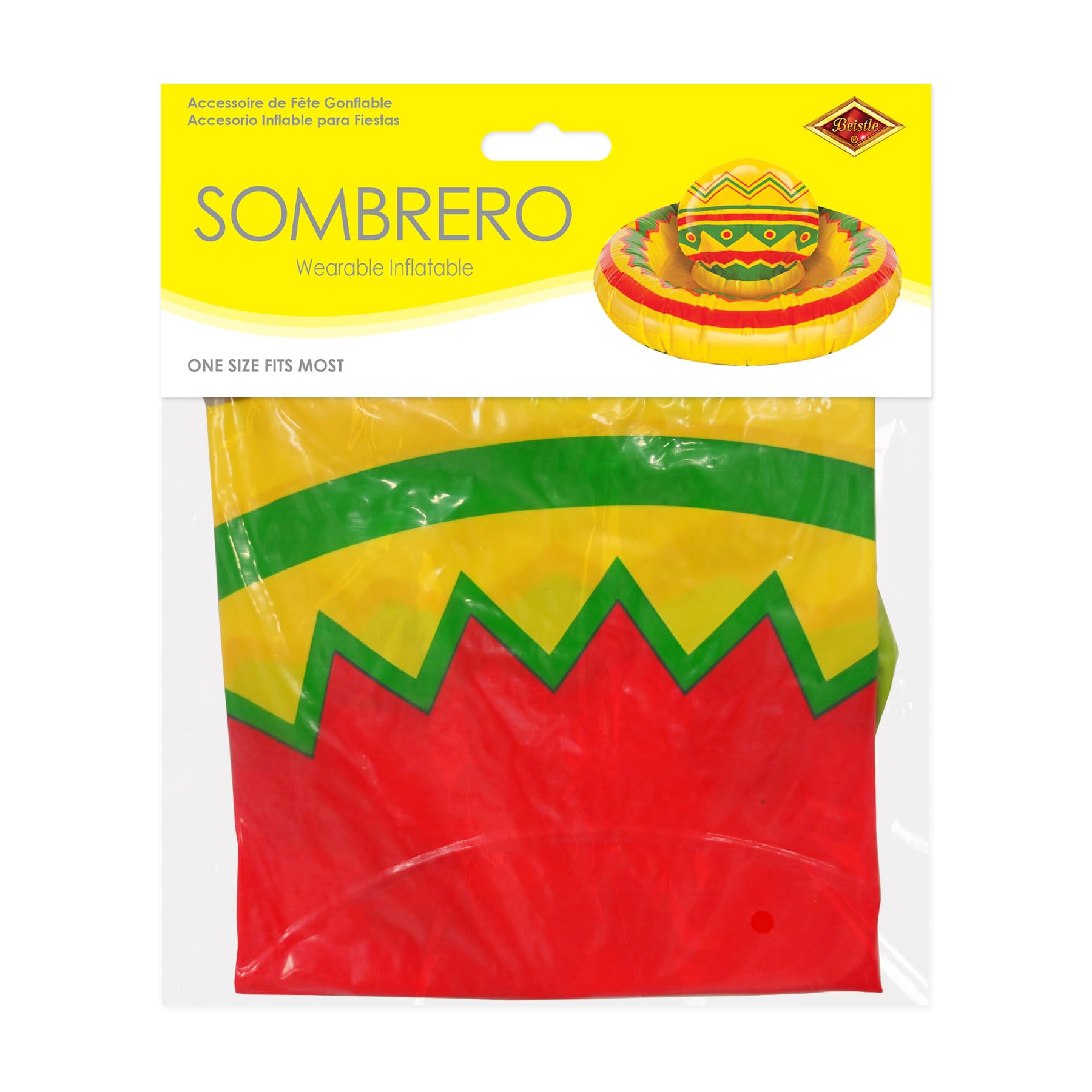 Foto 5 pulgar | Sombrero Inflable Beistle Con Temática Mexicana Para Fiesta - Venta Internacional.