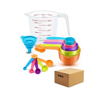 Foto 1 | Tazas Y Cucharas Medidoras 12pc De Cocina Repostería Vistoso Lab.g Multicolor