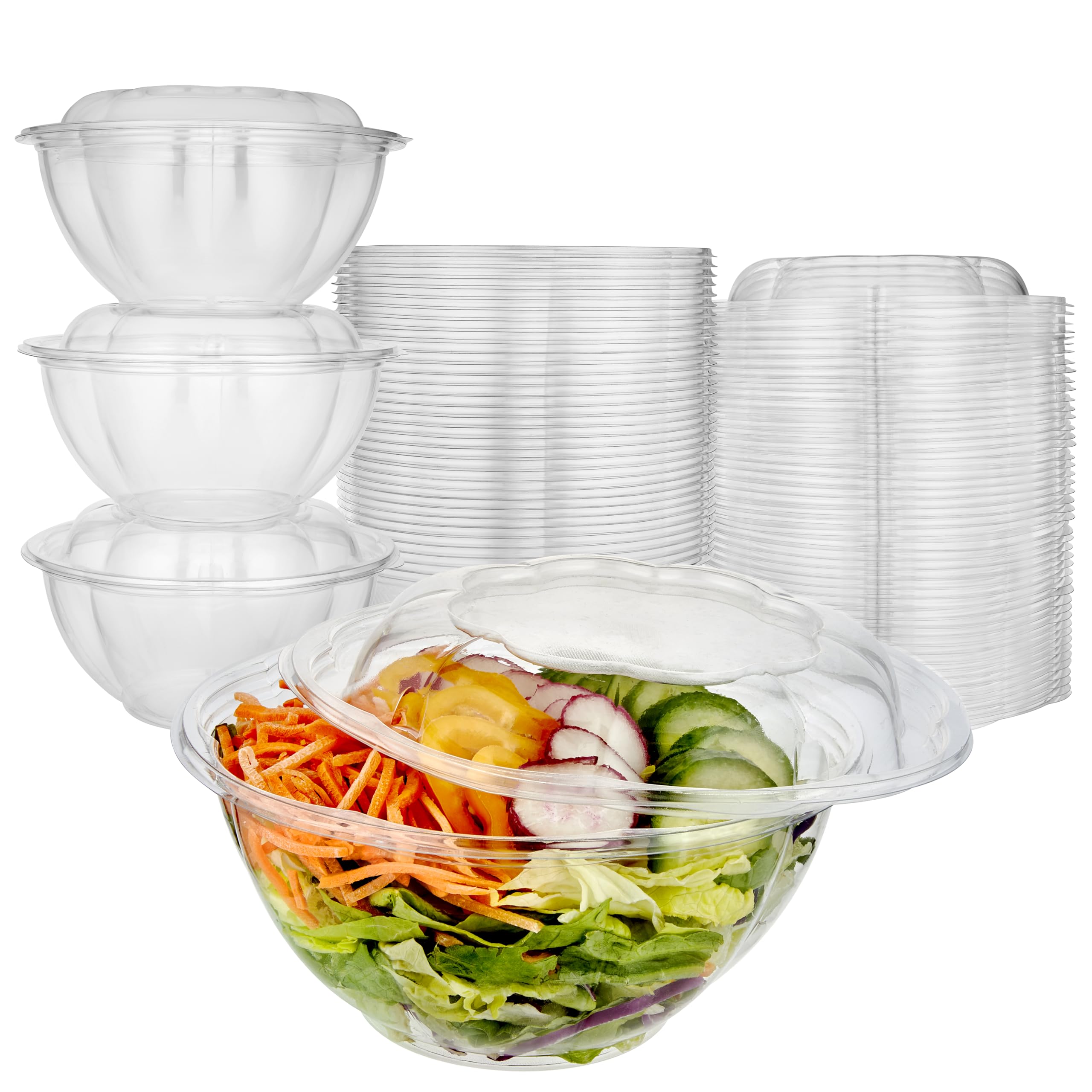 Foto 2 pulgar | Ensaladeras Desechables Stock Your Home, 950 Ml Con Tapas (paquete De 50) - Venta Internacional.