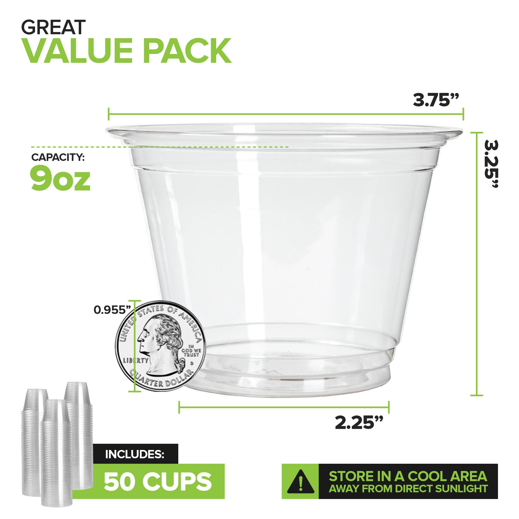 Foto 3 pulgar | Copas Para Bebidas Frías Stock Your Home, 270 Ml, Transparentes, Compostables (paquete De 50) - Venta Internacional.