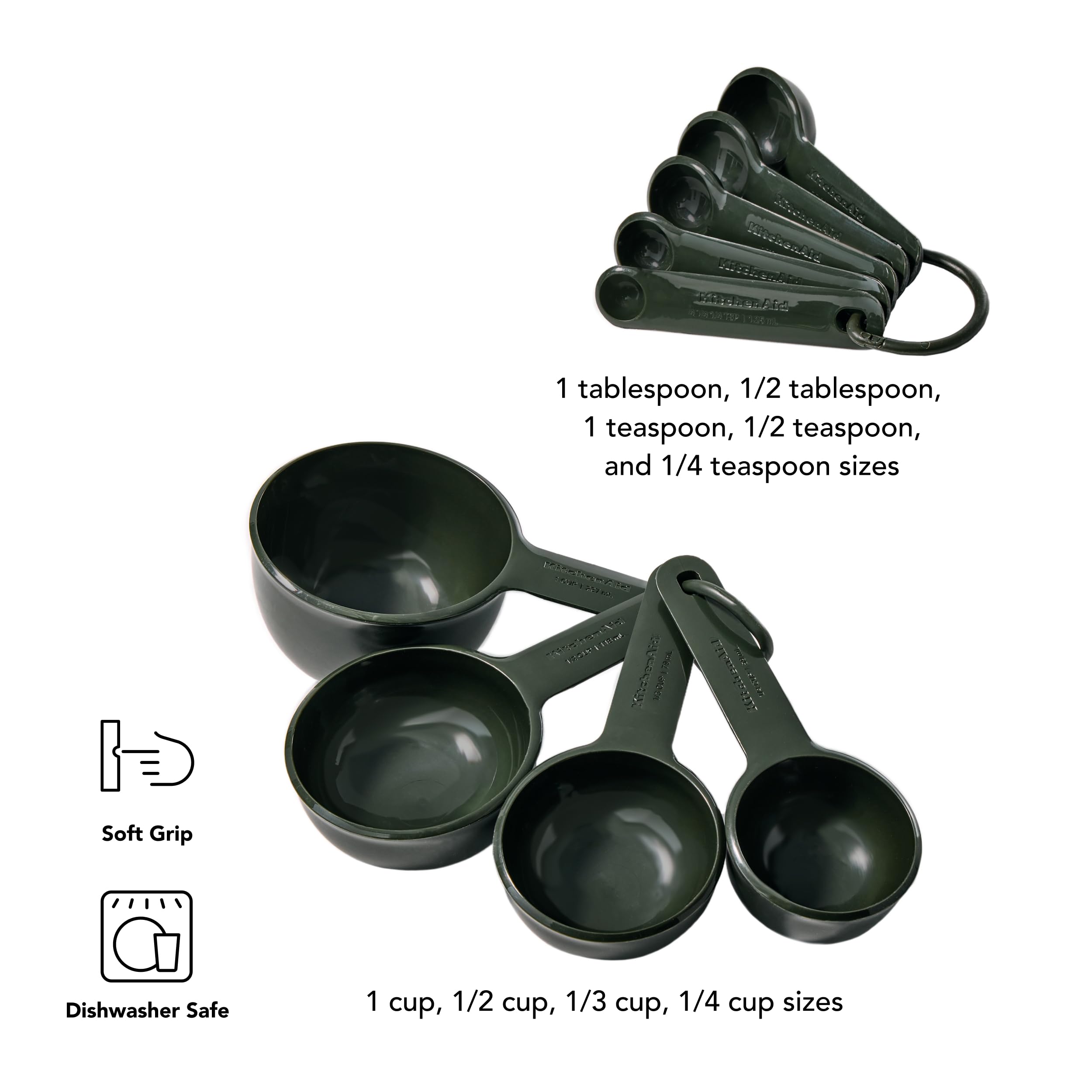 Foto 3 pulgar | Juego De Tazas Y Cucharas Medidoras Kitchenaid De Plástico, 9 Piezas - Venta Internacional.
