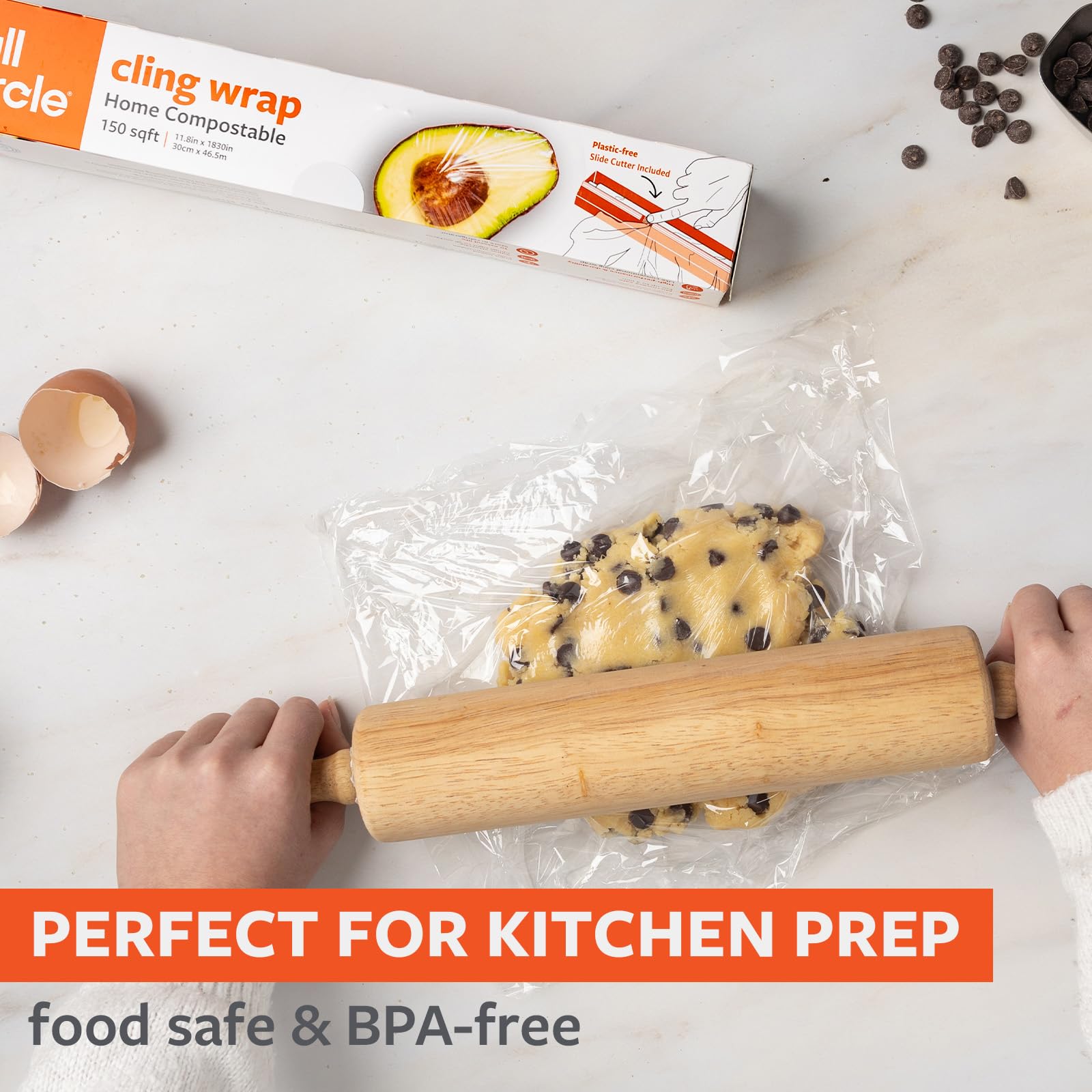 Foto 4 pulgar | Rollo Cling Wrap De Círculo Completo Compostable De 150 Pies Cuadrados - Venta Internacional.