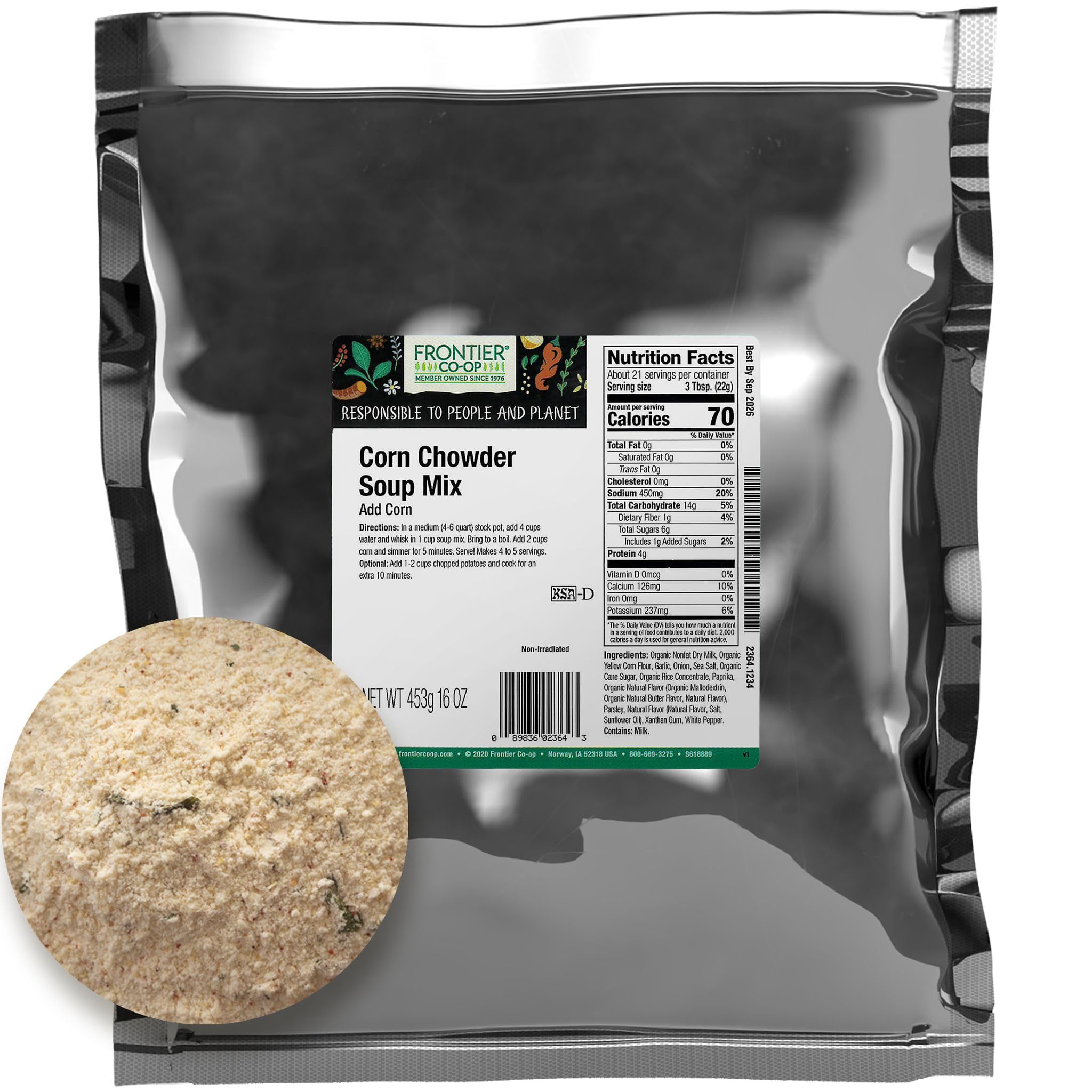 Foto 2 pulgar | Soup Mix Frontier  Sopa De Maíz A Granel  500 Ml - Venta Internacional.
