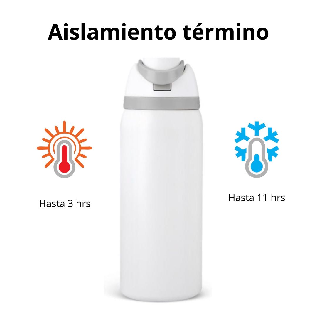 Foto 2 | Termo térmico de acero inoxidable 16oz (473 ml) tapa abatible antiderrames