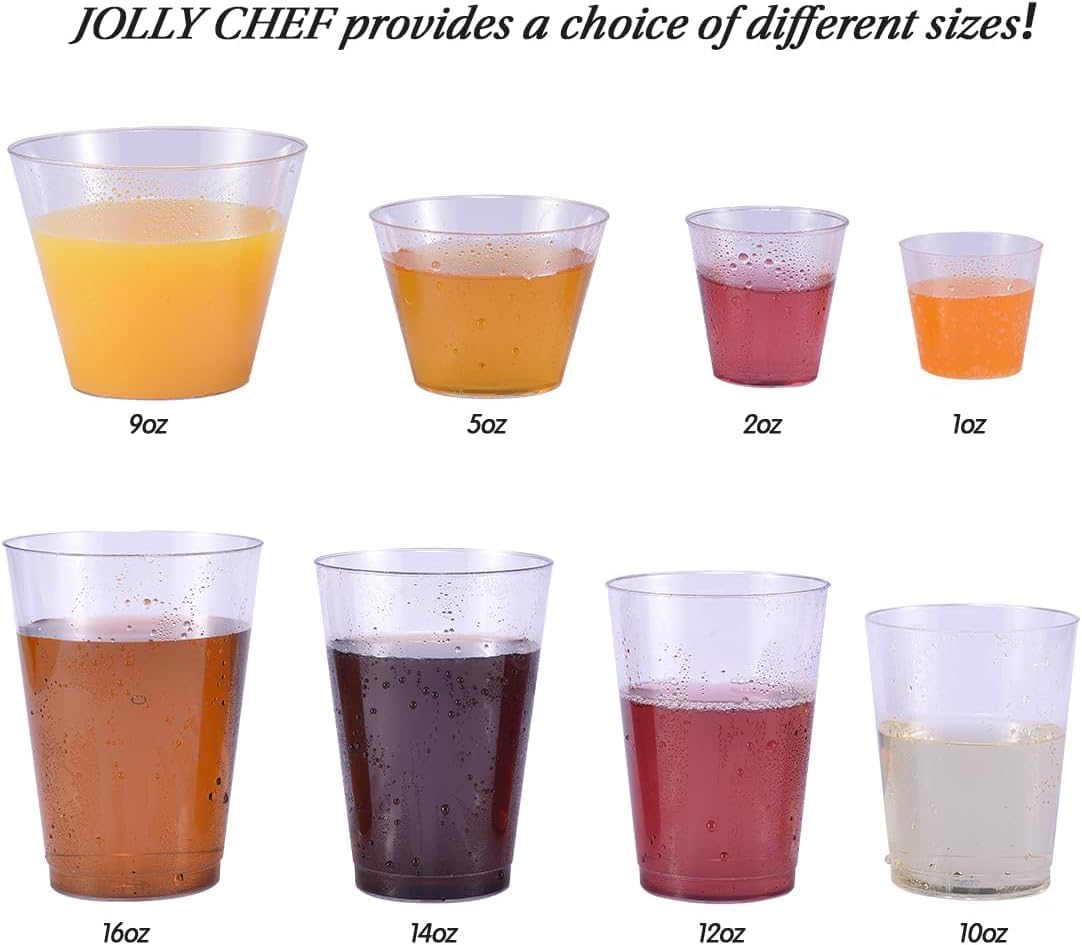 Foto 7 | Vasos Desechables Jolly Chef  Plástico Con Purpurina  150 Ml  Paquete De 100 - Venta Internacional.