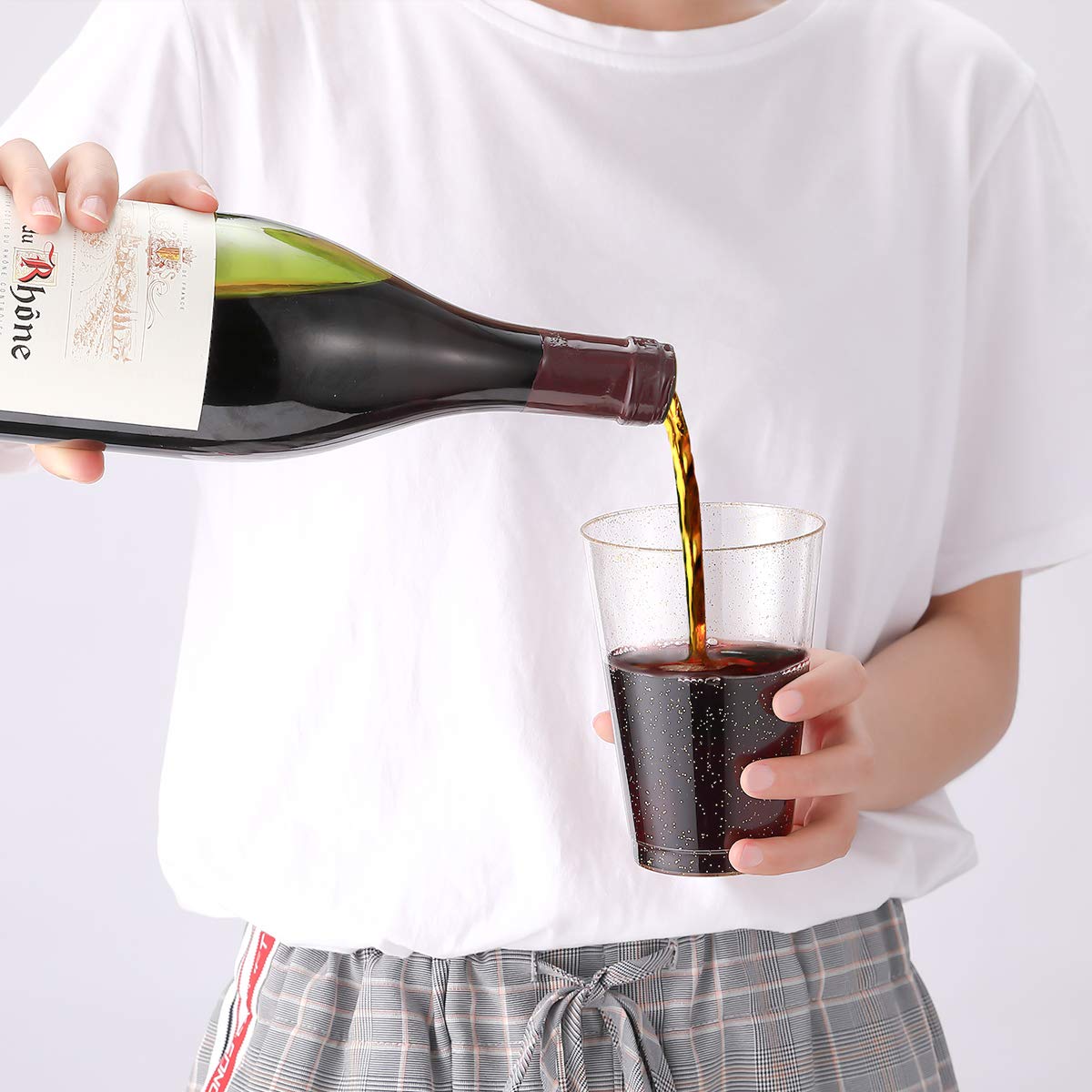 Foto 5 | Vasos De Plástico Jolly Chef  400 Ml  50 Unidades  Vasos Dorados Con Purpurina - Venta Internacional.