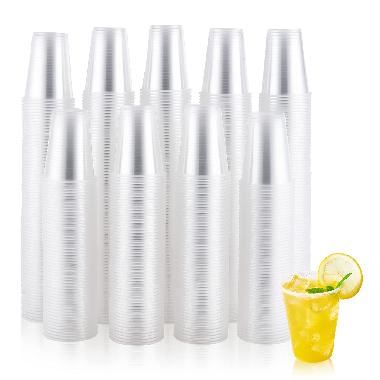 Foto 1 | Vasos De Plástico Jolly Chef  600 Unidades  200 Ml  Transparentes  7 Oz  Desechables - Venta Internacional.