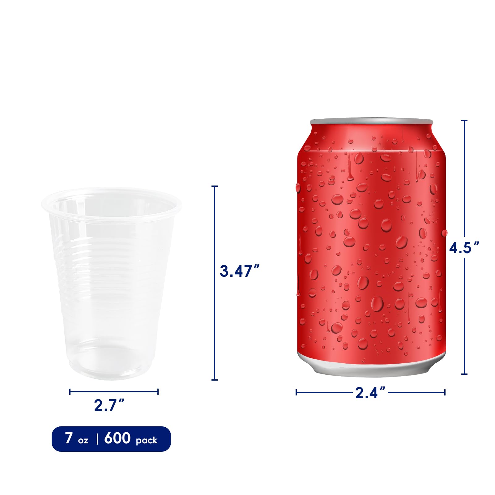 Foto 4 pulgar | Vasos De Plástico Jolly Chef  600 Unidades  200 Ml  Transparentes  7 Oz  Desechables - Venta Internacional.