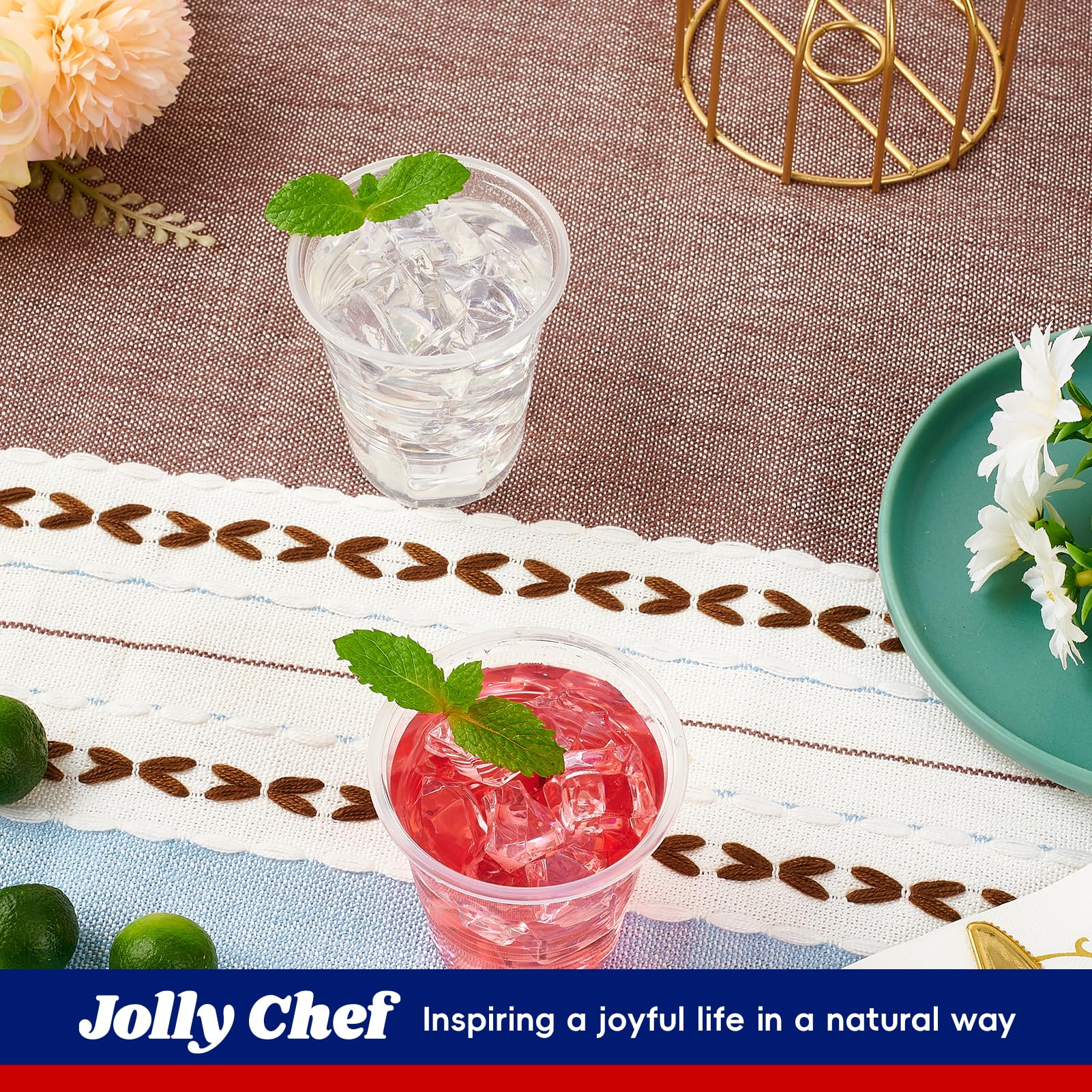 Foto 4 | Vasos De Plástico Jolly Chef  600 Unidades  200 Ml  Transparentes  7 Oz  Desechables - Venta Internacional.