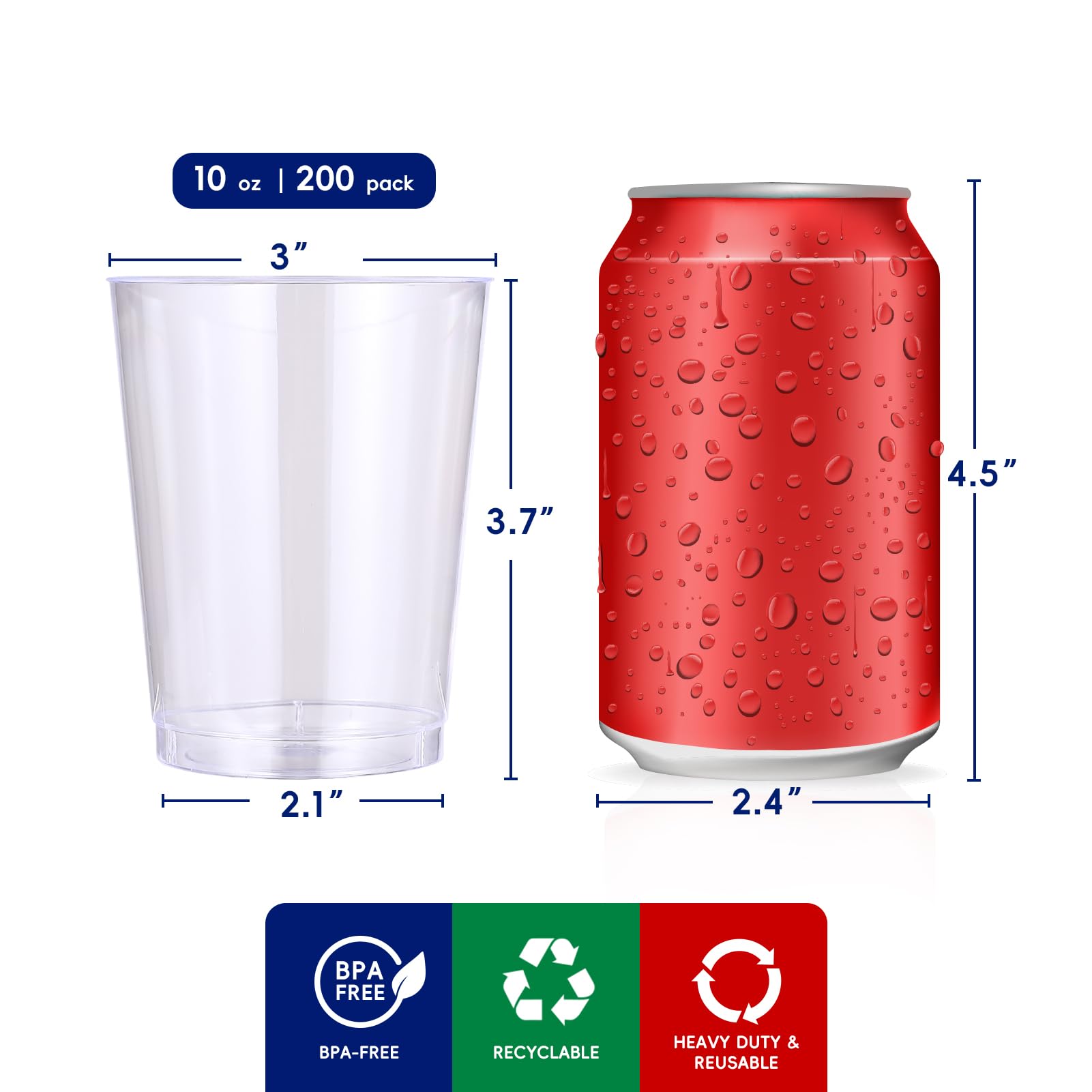 Foto 4 pulgar | Vasos Desechables De Plástico Jolly Chef  300 Ml  200 Unidades  Transparentes - Venta Internacional.