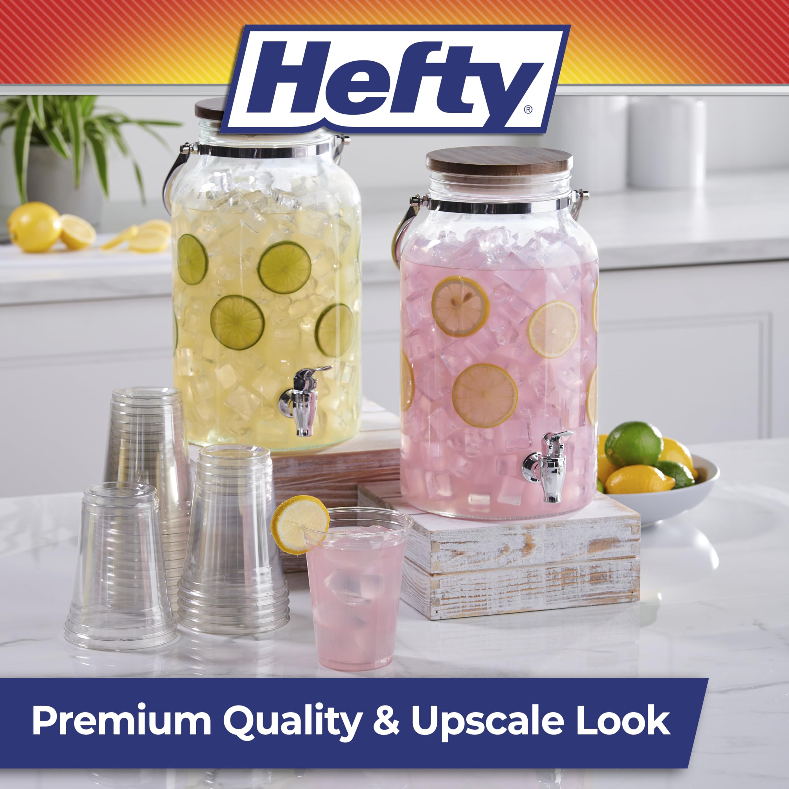 Foto 3 | Vasos De Plástico Hefty Party Perfect  18 Onzas  140 Unidades  Transparentes - Venta Internacional.