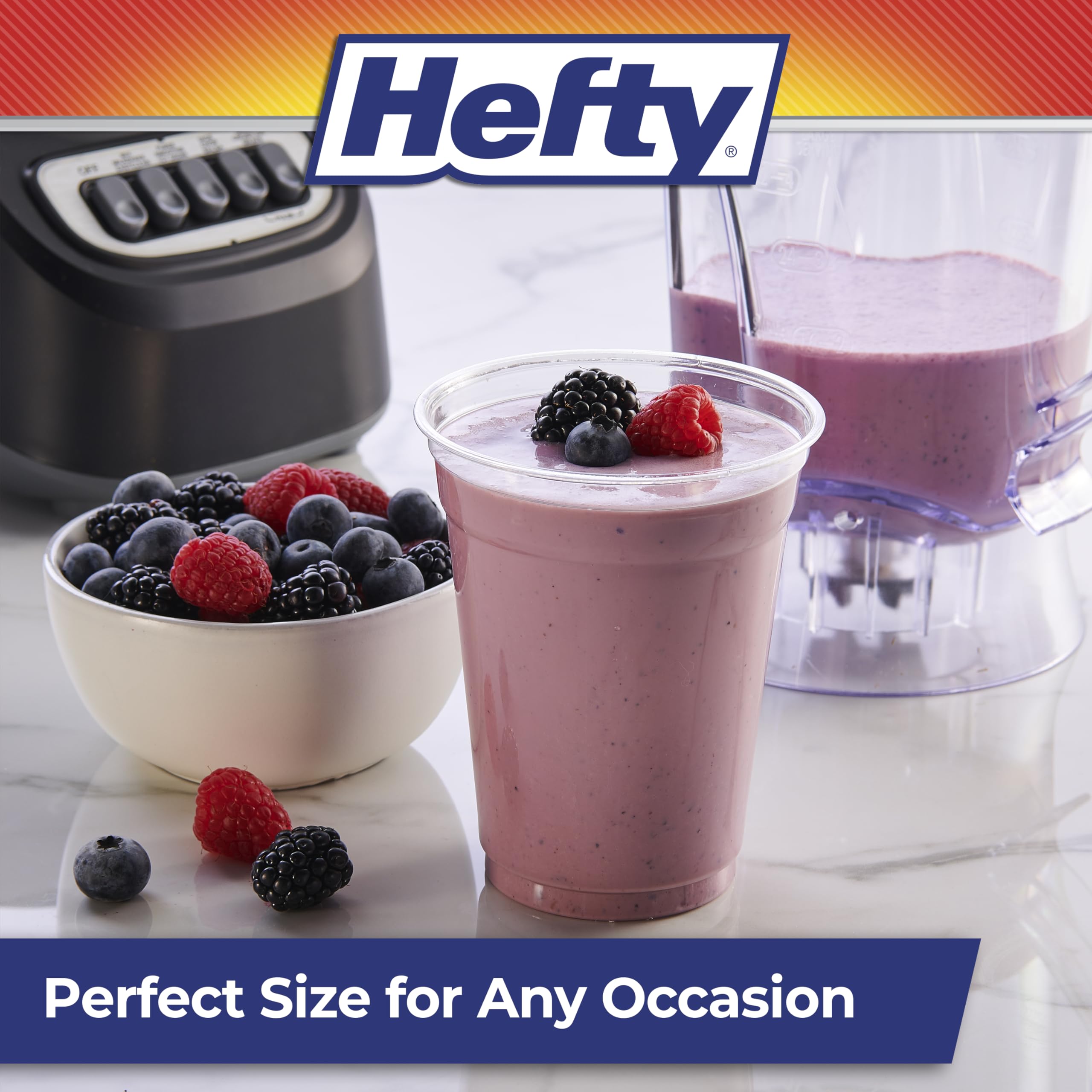 Foto 5 | Vasos De Plástico Hefty Party Perfect  18 Onzas  140 Unidades  Transparentes - Venta Internacional.
