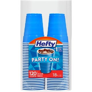 Foto 1 | Vasos Desechables De Plástico Hefty Party On 18 Oz Azul Marino 120 Unidades - Venta Internacional.