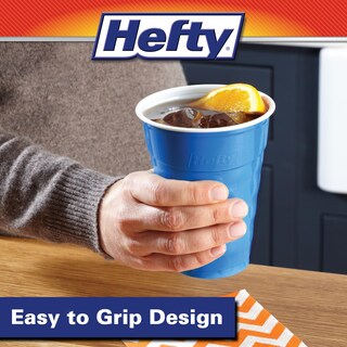 Foto 5 | Vasos Desechables De Plástico Hefty Party On 18 Oz Azul Marino 120 Unidades - Venta Internacional.