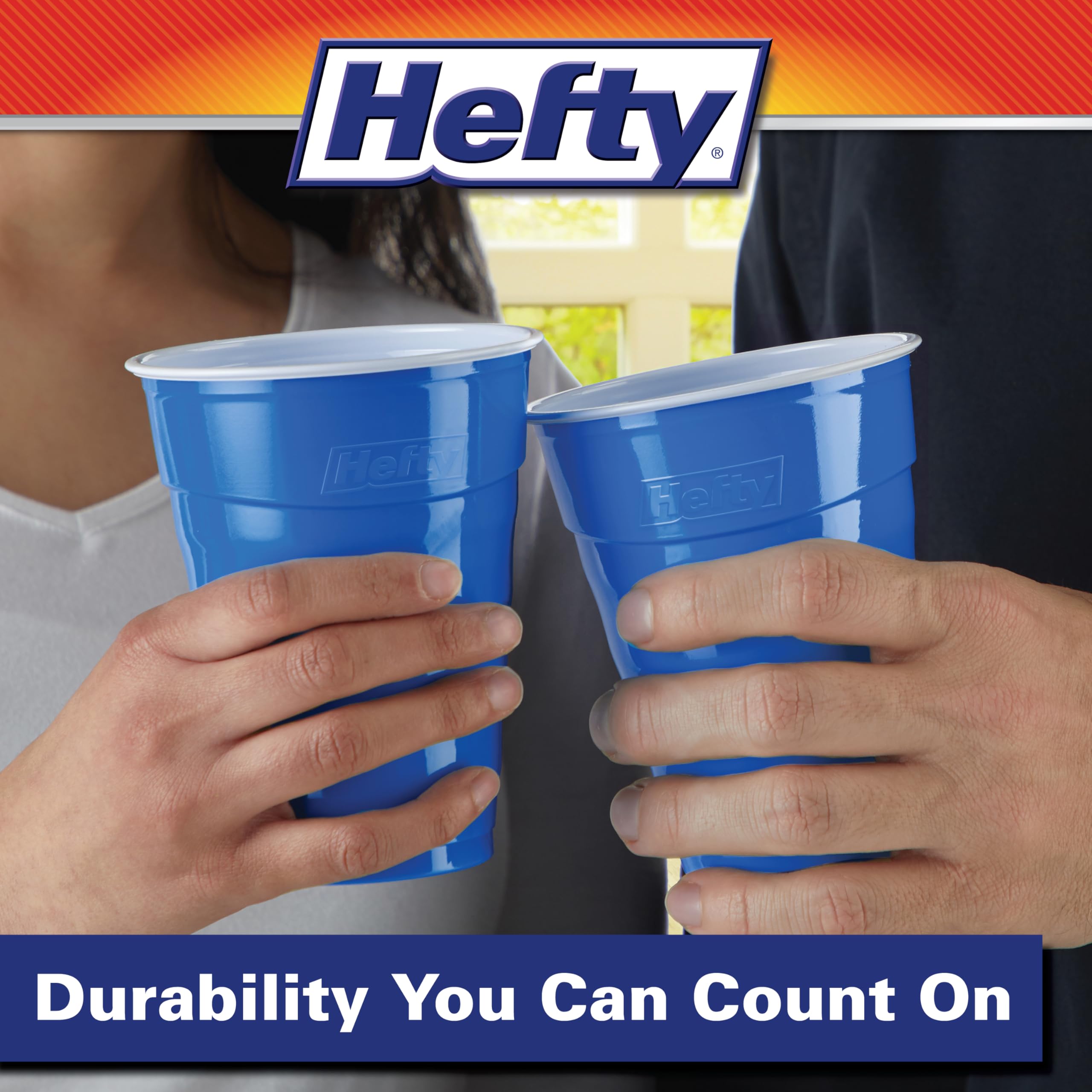Foto 7 pulgar | Vasos Desechables De Plástico Hefty Party On  18 Oz  Azul Marino  120 Unidades - Venta Internacional.