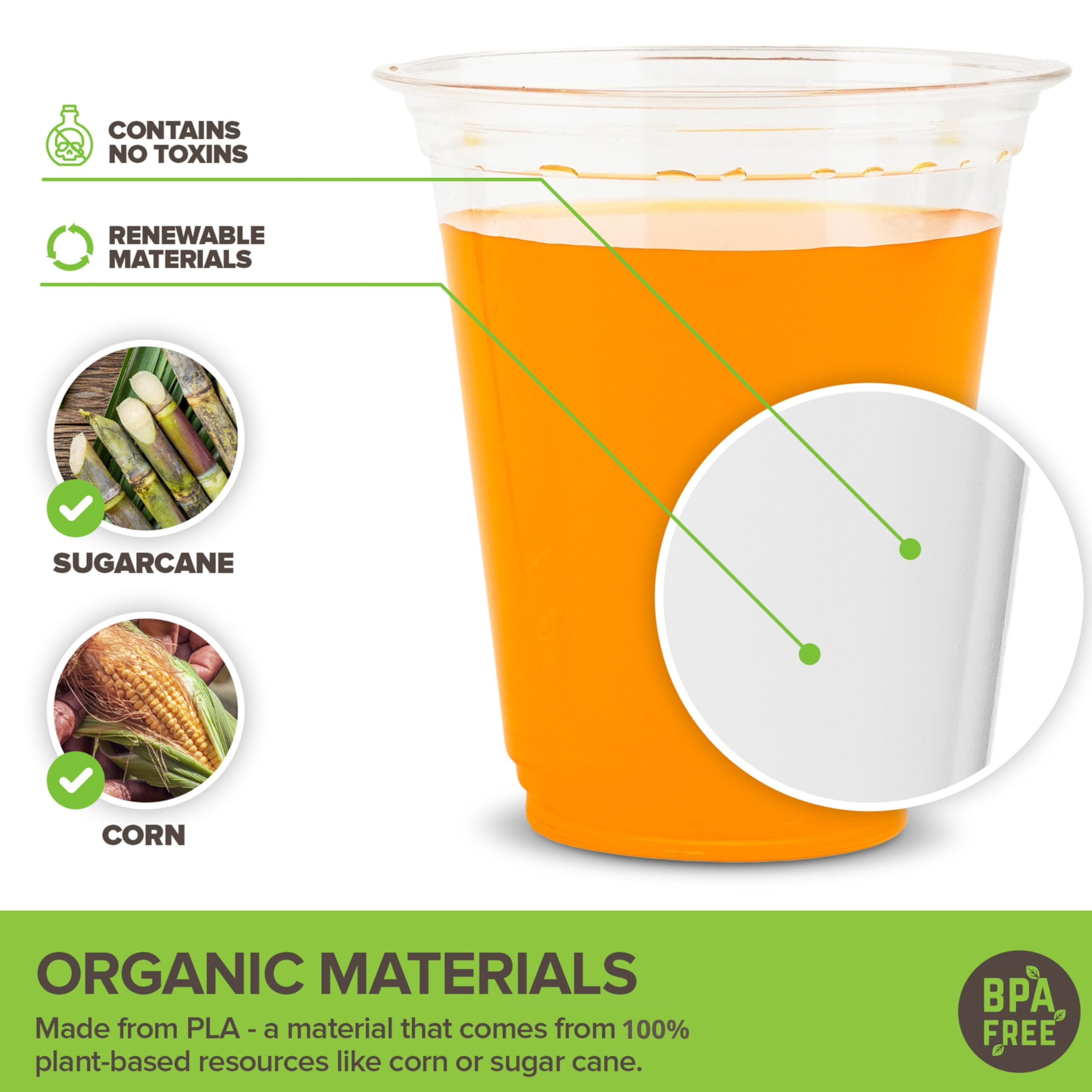 Foto 4 pulgar | Vasos Para Bebidas Frías Stock Your Home  Transparentes  350 Ml (paquete De 100)  Compostables - Venta Internacional.