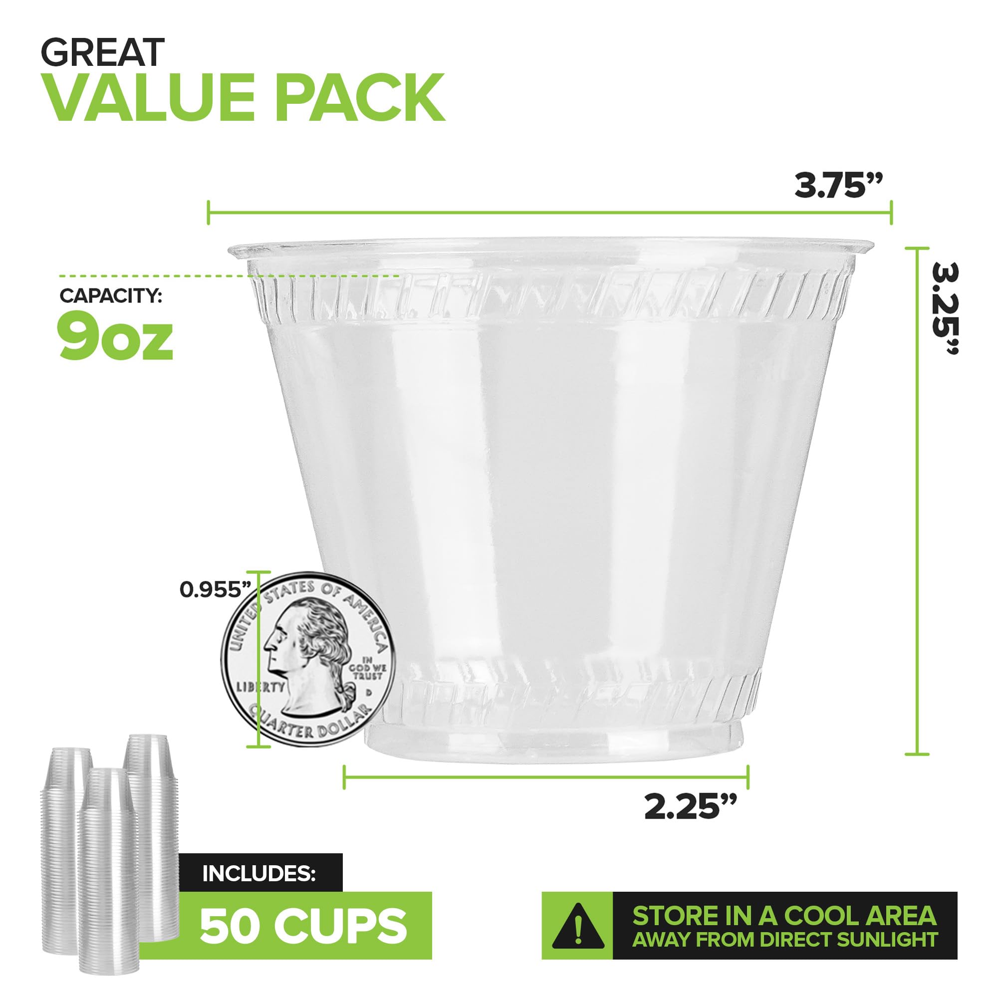 Foto 3 pulgar | Vasos Para Bebidas Frías Stock Your Home Premium  265 Ml  Compostables (paquete De 50) - Venta Internacional.