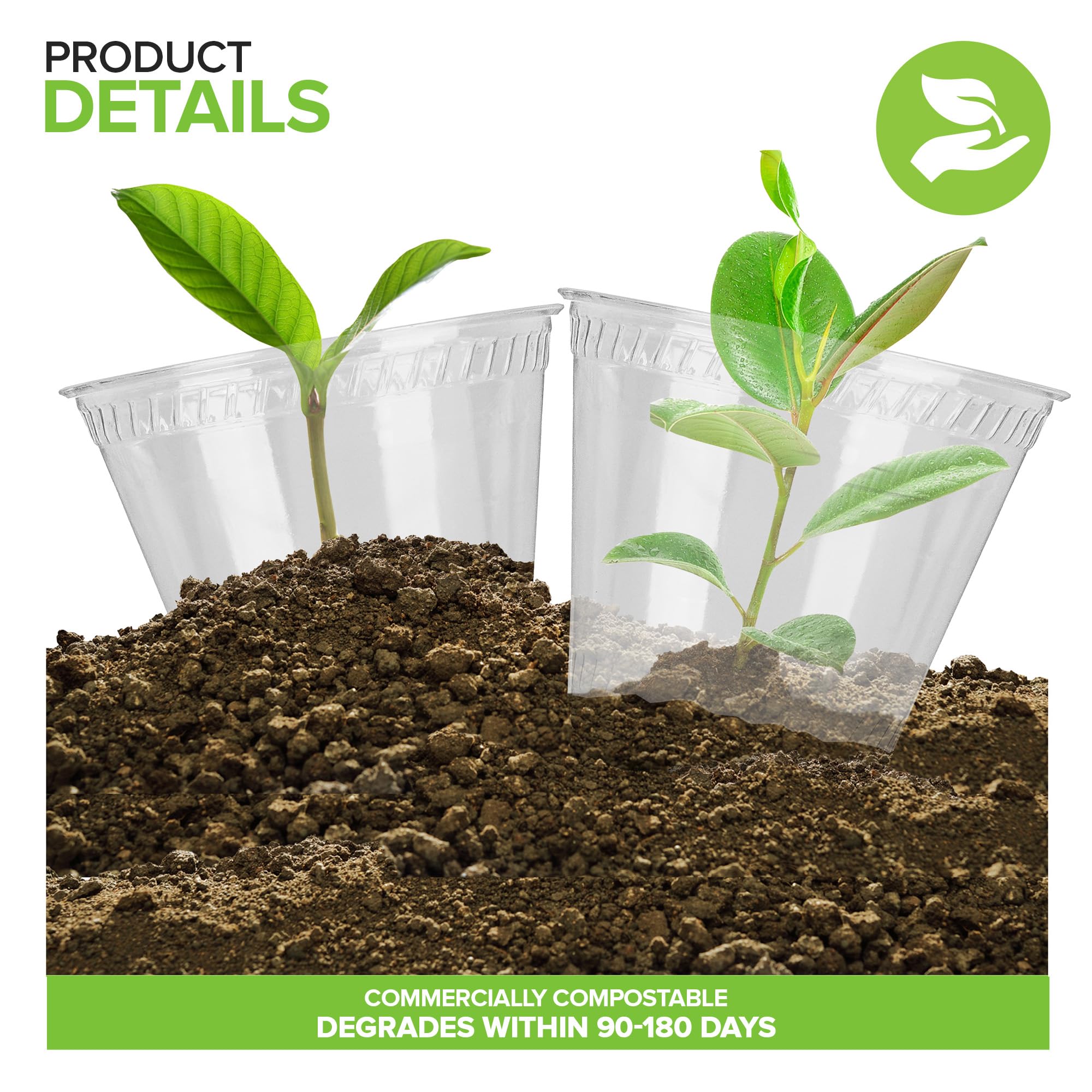 Foto 5 pulgar | Vasos Para Bebidas Frías Stock Your Home Premium  265 Ml  Compostables (paquete De 50) - Venta Internacional.