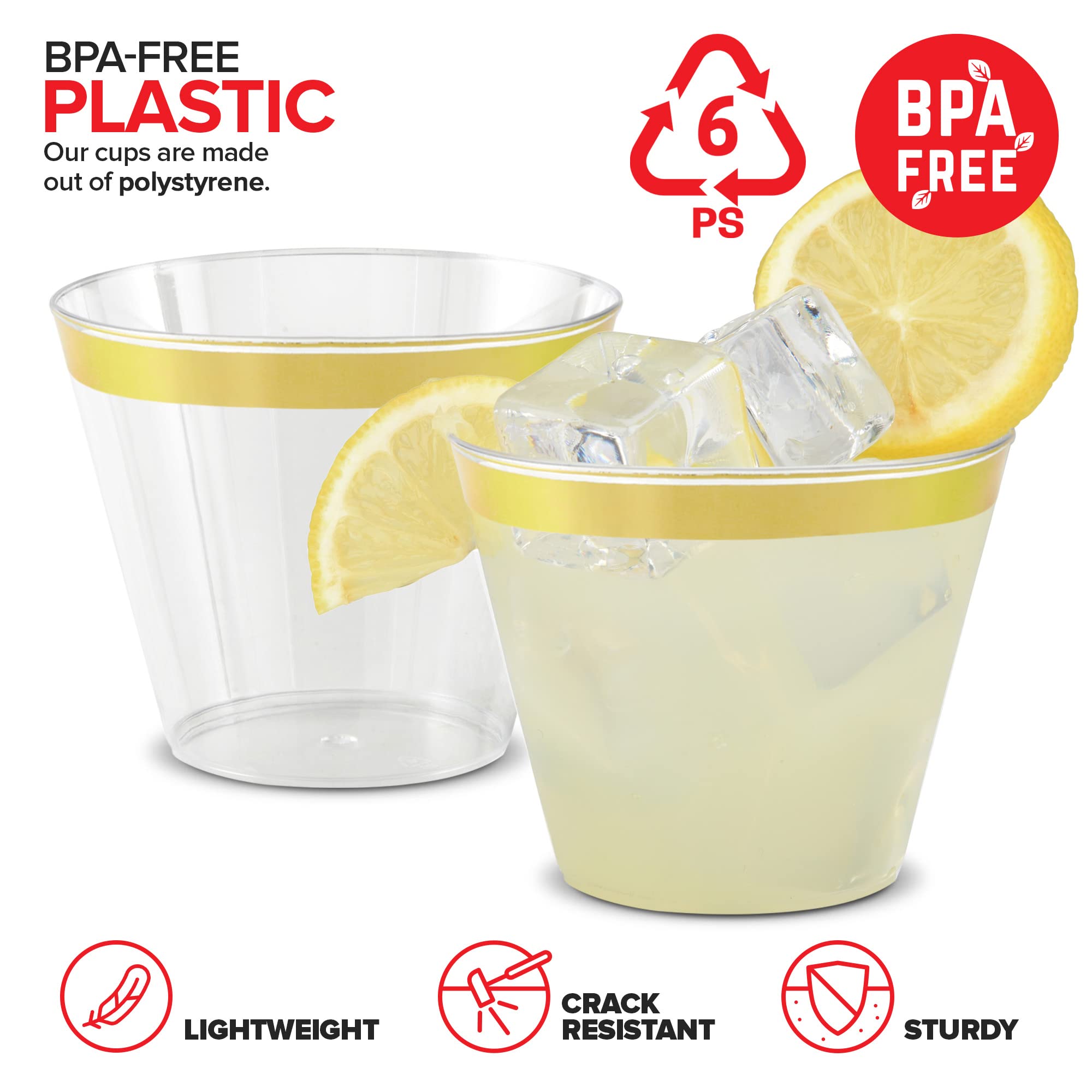 Foto 4 pulgar | Vasos De Plástico Desechables Stock Your Home 270 Ml (paquete De 100) - Venta Internacional.