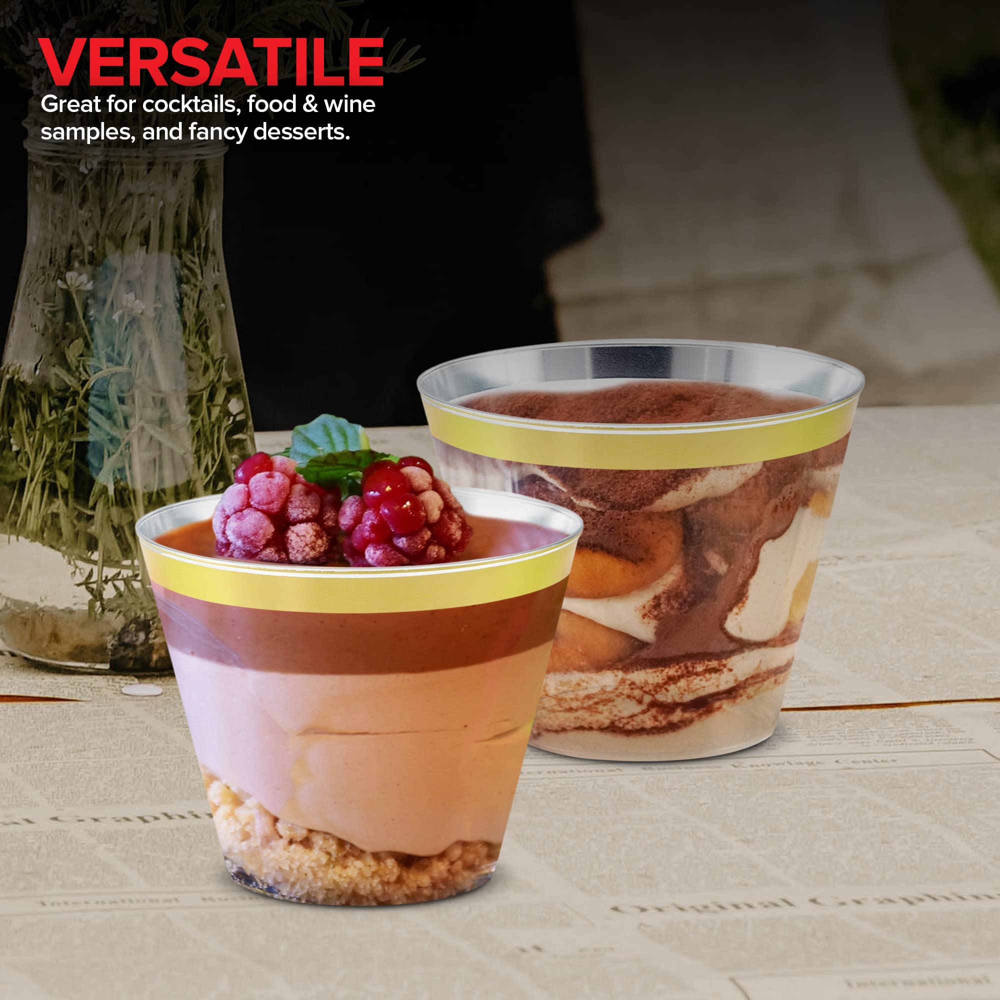 Foto 7 | Vasos De Plástico Desechables Stock Your Home 270 Ml (paquete De 100) - Venta Internacional.