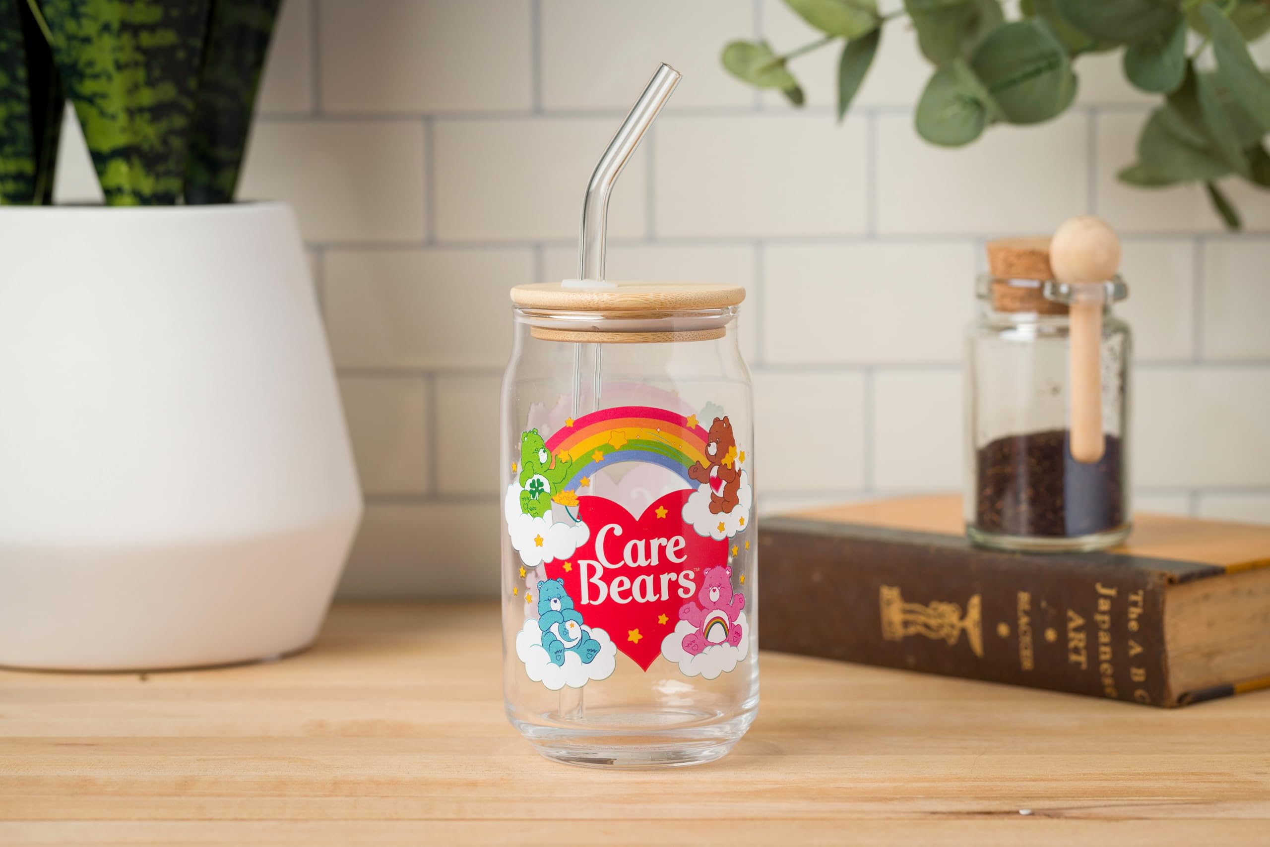 Foto 5 | Vaso Con Tarro De Vidrio Silver Buffalo Care Bears  16 Oz  Paquete De 2 - Venta Internacional.