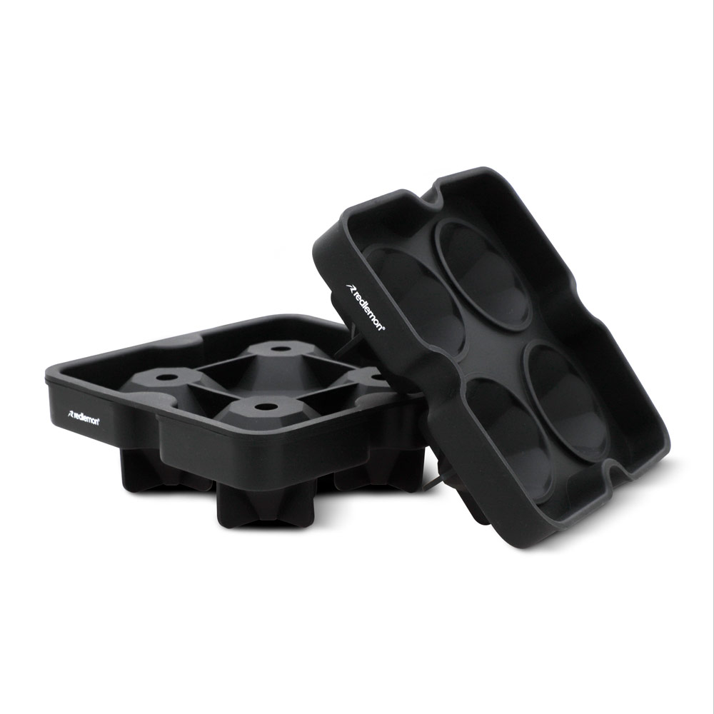 Foto 3 | Molde para Hielos Redlemon 81986 color Negro de Silicón en Forma de Diamante 2 Piezas