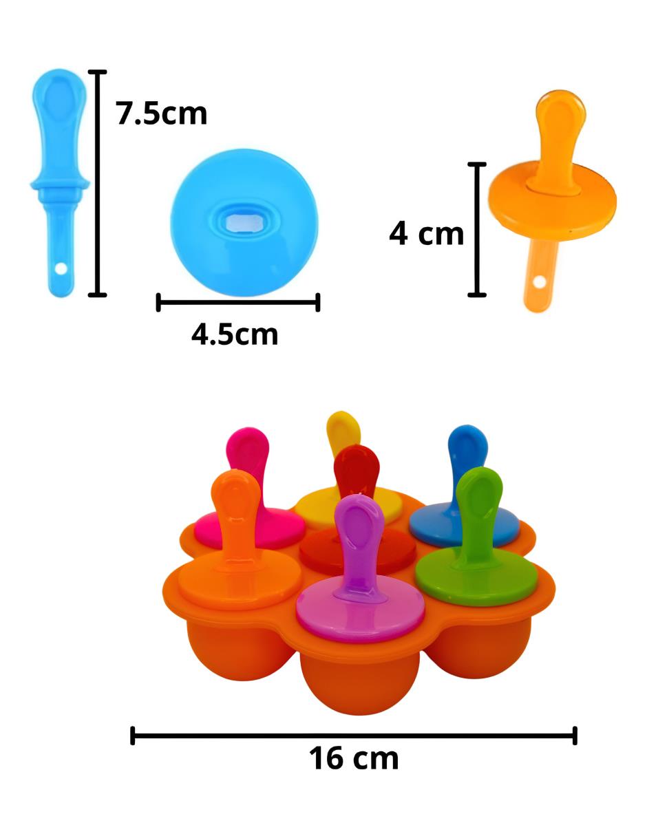 Foto 4 | Molde para 7 Minipaletas Ecomlab color Naranja