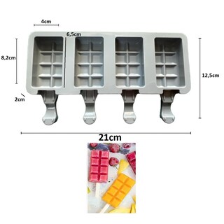 Foto 2 | Molde para Helado de Silicona 4 Minipalets Gris YD89169 - Venta Internacional