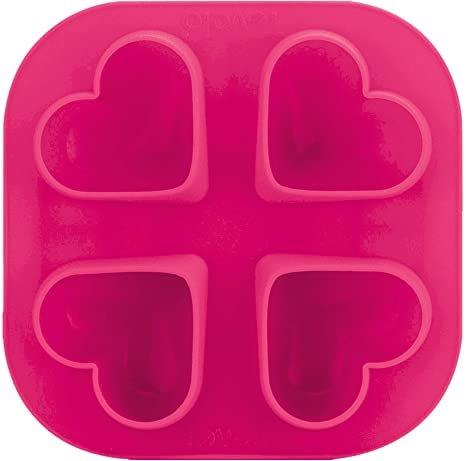 Foto 2 pulgar | Charola Para Hielos Forma De Corazón 81-9295  Chefmate Rosa Silicón