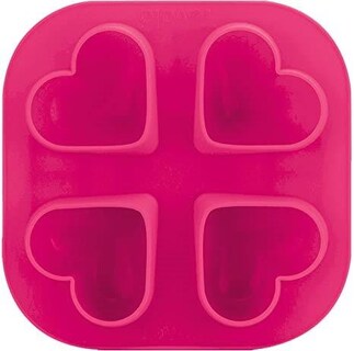 Foto 1 | Charola Para Hielos Forma De Corazón 81-9295 Chefmate Rosa Silicón
