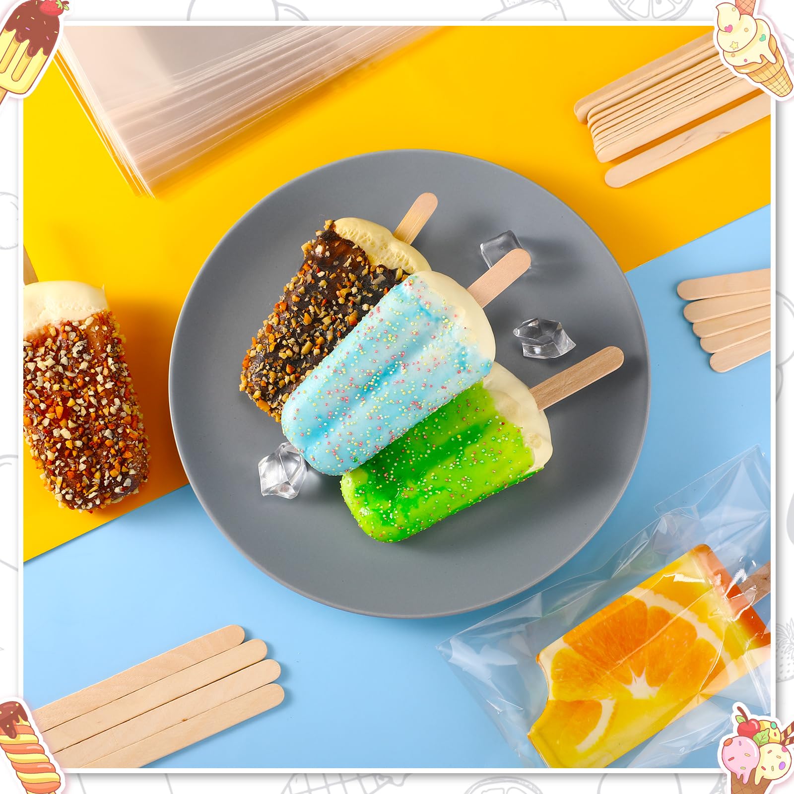 Foto 4 pulgar | Palitos de Helado y Bolsas de Plástico Patelai 500 Unidades - Venta Internacional